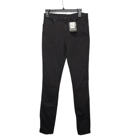 Tom‎ Ford Black Skinny Leg Zipper Detail Jeans Women's Size 28 Made in Italy